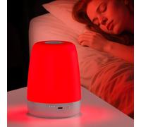 XKETA Red Light Sleeping Therapy: Pure 670nm Narrowband Wavelength Night Lamp - Naturally Promote Melatonin for Adults Sleeping Better - 2000mAh Cordless Compact Size for Travel Jet Lag Relief (Grey)