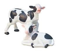XKFLAUHM 2pcs Large Cow Statues, Black and White Holstein Cow Figure, Farm Animal Statues Cute Cow Lifelike in Any Outdoor Living Space, Patio Kitchen & Table Decor Decorations Sculpture, Farm World