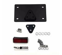 XKH- Black Layback License Plate Mounting Kit Compatible with Harley Davidson license plate up to 7-1/4" x 4-1/4" (Low Rider FXDL/Low Rider S/Wide Glide/Heritage Softail Classic/Fat Boy) [B01M6UUX2Z]