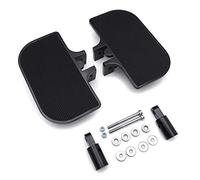 XKH- Motorcycle Black Passenger Mini Floorboards Rear Footboards Foot Rest Pegs Mounts Compatible With H-D Dyna Fat Bob Low Rider Street Bob Super Glide [P/N: MT216-070-BK]