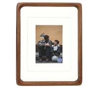 XKIILH 11x14 Picture Frames Walnut Solid Wood with Real Glass Vertical Horizontal Standing Display Photos 5x7/8x10 with Mat or 11x14 Without Mat Lovely Gift for Desk Tabletop Wall Mount H14
