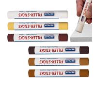 XKit De Réparation Du Bois - 6 Bâtons De Remplissage, Crayons De, Marqueurs De Couleur | Pour Les Taches, Rayures, Fissures, Trous Dans Les Tables, Bureaux, Armoires, Planchers En Bois Dur, Porte