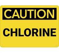 XKKLJH Caution Chlorine Sign 12x8 Inch Inch Tin Sign Great for Garden and Yard Wall Decor