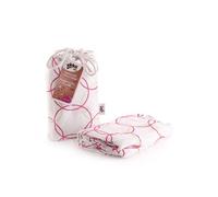 XKKO BMB Swaddle Squares and Circles Magenta Circles Printed 120 x 120cm