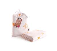 XKKO BMB Swaddle Stars Orange Stars Printed 120 x 120cm