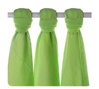 XKKO BMB07 0015 A 3 Pack Bamboo Wrap Breast Feeding, Use or Light Blanket, Nappies 70 x 70 cm Green