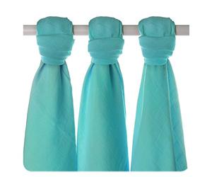 XKKO BMB07 0028 A Bamboo Wrap Breast Feeding, Use or Light Blanket, Nappies 70 x 70 cm Turquoise