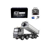 XKlemBauklode 1/14 Scale RC Dump Truck, 12-CH electric Construction Transport Truck with Alloy Dump Bed, Gift for Teen Adults