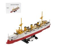 XKlemBauklode 1/300 Scale DIY Assembly Ship Building Blocks, Empress Cruiser Building Blocks Set to Build for Adults, Office or Home Collectible Decoration, 542PCS