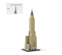 XKlemBauklode 1/800 Scale DIY Assembly Architecture Building Blocks, New York Famous Landmark Street Scene Model Set for Adults to Build, Office or Home Collectible Decoration, 923PCS, MOC-130597