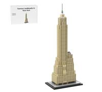 XKlemBauklode 1/800 Scale DIY Assembly Architecture Building Blocks, NYC Famous Skyscraper Model Set for Adults to Build, Office or Home Collectible Decoration, 742PCS, MOC-149818