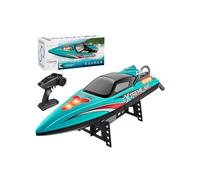 XKlemBauklode RC High Velocity Boat, 2.4GHz Brushless Model for Kids Fun and Learning with LED Lights, Dual Waterproof Design, High-Speed Racing Boat for Pools & Lakes
