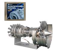 XKlemBauklode TRENT 900 Turbofan Engine Model Kits, Functional Aircraft Engine Model, Engine Model Kits for Adults (Silver/150PCS)