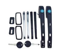 XKOEHXJ Door Handle Handle Side for VW for Caddy I for Derby for Golf for Jetta II Mk1 Mk2 for Passat for Scirocco for Santana for Polo Black Outside Exterior Door Handle(2 Pcs Front LH RH)