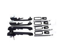 XKOEHXJ Door Handle Handle Side for VW for Caddy I for Derby for Golf for Jetta II Mk1 Mk2 for Passat for Scirocco for Santana for Polo Black Outside Exterior Door Handle(4 Pcs Front Rear Kit)
