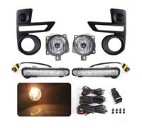 XKOEHXJ Fog Light Assembly For Toyota For Raize 2020 2021 2022 Fog Lamps Daytime Running Light DRL Front Car Driving Daylight Front Fog Lamp(Halogen DRL B,South East Asia Type)