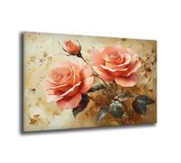 Xkogjo Diamond Painting, 5D Full Drill Pink Rose Diamond Art Kits Adults Kid, Crystal Art Kits of Painting, DIY Embroidery Cross Stitch Kit, for Home Living Room Wall Decorations, Gifts 60x80cm e-856