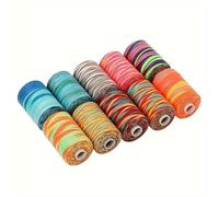XKONG Colorful brothread,Variegated Multicolor Gradient Sewing Quilting Spools High Strength Rainbow Color Thread for Garment Repair ，1000m Each Polyester Embroidery Machine Thread