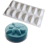 XKONG Quenelle Silicone Molds ，Sea Shells Cake Mold，Quenelle Mold Shape，French Dessert Mousse Silicone White Pastry Mould Baking Non-Stick Decoration Bakeware