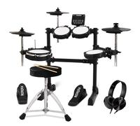 Xkorce Electronic Drum Set Electric Drum Kit with 4 Quiet Mesh Pads, 360 Sounds, 2 Pedals, Headphones, Sticks, Dual Bluetooth function, Suit for Beginner