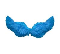 Xkpinhar Blue Angel Wings Costume, Blue Fairy Wings Halloween Cosplay Prop | Feathers Material, Adjustable Angel Wings Role Playing Costume, Folable Fairy Wings Halloween Cosplay Outfit Prop, for Party
