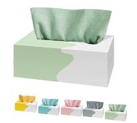 XKrmp 20-Pack Pull-Out Microfiber Cleaning Cloths in Box - Lint-Free & Streak-Free Wipes for Glass, Car Detailing & Kitchen Countertops - Reusable 20x20cm High-Density Rags for Household (Green)