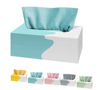 XKrmp 20-Pack Pull-Out Microfiber Cleaning Cloths in Box - Lint-Free & Streak-Free Wipes for Glass, Car Detailing & Kitchen Countertops - Reusable 20x20cm High-Density Rags for Household (Blue)