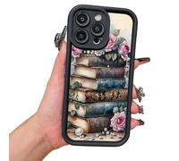 XKrmp Cartoon Bookshelf Pattern TPU Phone Case | Shockproof Soft Silicone Protective Cover with Anti-Slip Grip & Cartoon Bookcase Design for iPhone Series (#1,For Iphone 12 pro max)