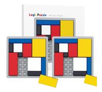 XKrmp Creative Geometric Blocks Game with Storage Tray, 3D Logic IQ Training, Montessori STEM Educational Toys for All Ages, with 88 Challenges and Colorful Shape Patterns (2Pcs)