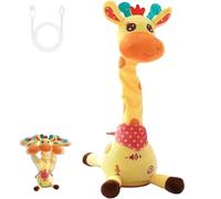 XKrmp Electronic Giraffe Playmate - Voice Mimicry + Energetic Dance with Light Effects, Interactive Speech Toy for Creative Fun with Rechargeable Battery Plush