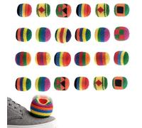 XKrmp Knitted Footbag Set - Soft Pre-Broken In Crochet Kick Bags for Adults, Classic Dead-Drop Professional Juggling Balls for Stalls, Handwoven Outdoor Party Toss Toys (6/12/24 Pack) (24PCS)