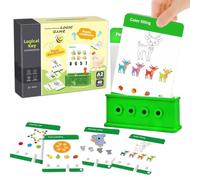 XKrmp Logic Key Educational Toy Set for Kid - Montessori Matching&Unlocking Game for Toddler 3-5 - Fine Motor Skills Learning Activity for Preschool Classroom&Home (Stage2)