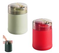 XKrmp Pop-Up Automatic Toothpick Dispenser, Hygienic Push Button Holder for Kitchen, Portable Toothpick Storage Box with Transparent Lid for Home Restaurant (Mixed-4)