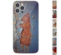 XKrmp Rusty Phone Case, Vintage Rust Look Industrial Iron Phone Case - Shockproof TPU Cover with Glossy Finish, for iPhone 16/15/14/13/12/11 Pro Max (#3,for Iphone 14)