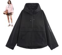 XKrmp Women's 3-in-1 Winter Jacket - Waterproof and Windproof Outer Shell, Hooded for Ski,Outdoor Adventures and Cold Weather Use (Black,L)