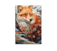 XKUGA Animal Art Poster Pretty Fox Poster Decorative Painting Canvas Wall Posters And Art Picture Print Modern Family Bedroom Decor Posters 12x18inch(30x45cm)