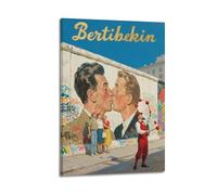 XKUGA Brothers Kiss Mural Poster Cold War Era Berlin Graffiti Poster Decorative Painting Canvas Wall Posters And Art Picture Print Modern Family Bedroom Decor Posters 12x18inch(30x45cm)