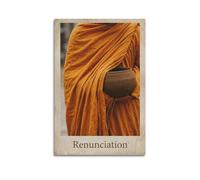 XKUGA Buddhist Monk Robes Poster Renunciation Saffron Cloth Modern Decorative Canvas Prints - Ideal Wall Art for Family, Man Cave, Game Room, Boys & Girls Bedroom 24x36inch(60x90cm)