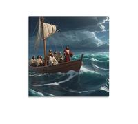 XKUGA Christian Poster Religious Beliefs Jesus Peace Poster Decorative Painting Canvas Wall Posters And Art Picture Print Modern Family Bedroom Decor Posters 12x12inch(30x30cm)