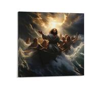 XKUGA Christian Poster Religious Beliefs Jesus Peace Poster Decorative Painting Canvas Wall Posters And Art Picture Print Modern Family Bedroom Decor Posters 12x12inch(30x30cm)