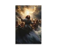 XKUGA Christian Poster Religious Beliefs Jesus Peace Poster Decorative Painting Canvas Wall Posters And Art Picture Print Modern Family Bedroom Decor Posters 16x24inch(40x60cm)