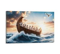 XKUGA Christian Poster Religious Beliefs Jesus Peace Poster Decorative Painting Canvas Wall Posters And Art Picture Print Modern Family Bedroom Decor Posters 12x18inch(30x45cm)