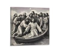 XKUGA Christian Poster Religious Beliefs Jesus Peace Poster Decorative Painting Canvas Wall Posters And Art Picture Print Modern Family Bedroom Decor Posters 12x12inch(30x30cm)