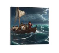 XKUGA Christian Poster Religious Beliefs Jesus Peace Poster Decorative Painting Canvas Wall Posters And Art Picture Print Modern Family Bedroom Decor Posters 12x12inch(30x30cm)