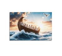 XKUGA Christian Poster Religious Beliefs Jesus Peace Poster Decorative Painting Canvas Wall Posters And Art Picture Print Modern Family Bedroom Decor Posters 12x18inch(30x45cm)