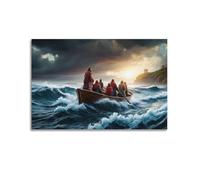 XKUGA Christian Poster Religious Beliefs Jesus Peace Poster Decorative Painting Canvas Wall Posters And Art Picture Print Modern Family Bedroom Decor Posters 12x18inch(30x45cm)
