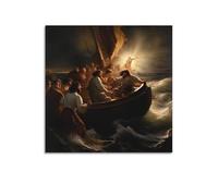 XKUGA Christian Poster Religious Beliefs Jesus Peace Poster Decorative Painting Canvas Wall Posters And Art Picture Print Modern Family Bedroom Decor Posters 12x12inch(30x30cm)