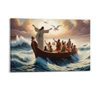 XKUGA Christian Poster Religious Beliefs Jesus Peace Poster Decorative Painting Canvas Wall Posters And Art Picture Print Modern Family Bedroom Decor Posters 12x18inch(30x45cm)