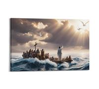 XKUGA Christian Poster Religious Beliefs Jesus Peace Poster Decorative Painting Canvas Wall Posters And Art Picture Print Modern Family Bedroom Decor Posters 20x30inch(50x75cm)