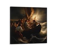 XKUGA Christian Poster Religious Beliefs Jesus Peace Poster Decorative Painting Canvas Wall Posters And Art Picture Print Modern Family Bedroom Decor Posters 12x12inch(30x30cm)